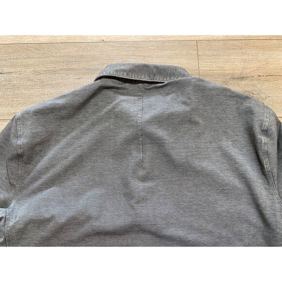 Lululemon Commission Mens M Charcoal Button Up Long Sleeve Stretch Casual Shirt - Picture 8 of 8